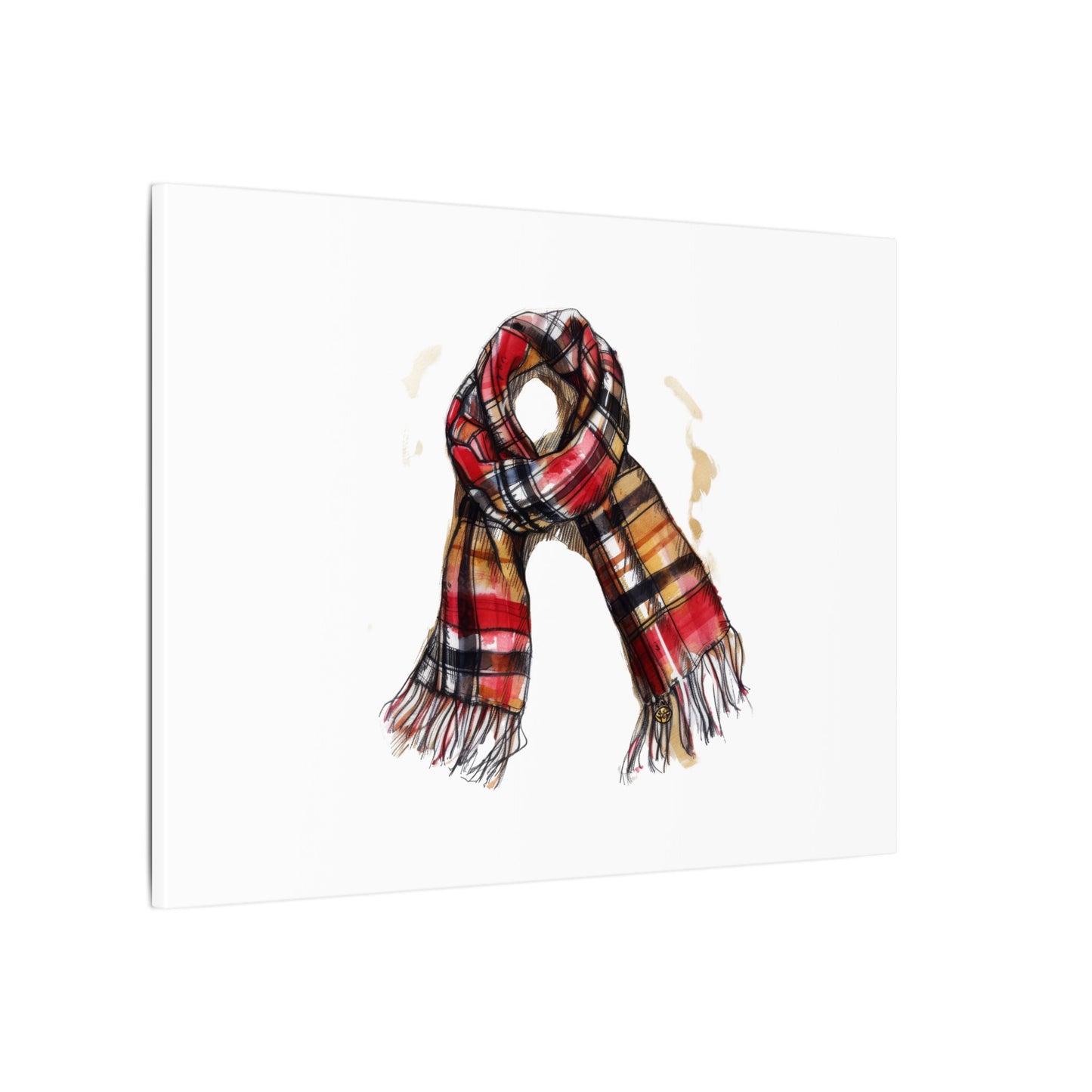 Autumn Scarf Canvas Art Print | Cozy Home Décor, Gift for Fall Lovers, Seasonal Wall Art, Unique Interior Design