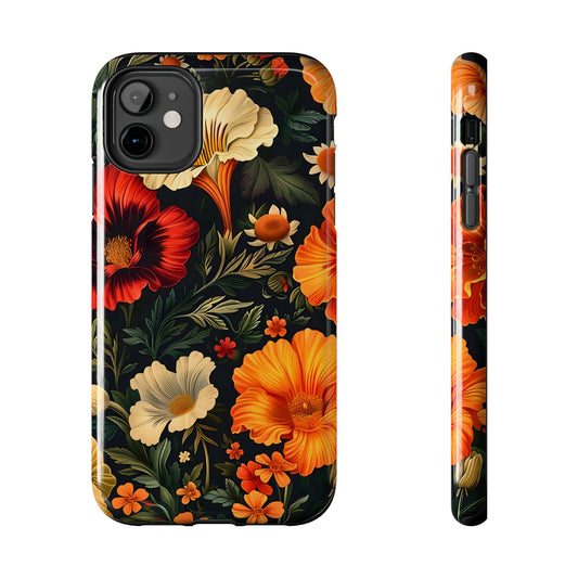 Vibrant Floral Tough Phone Case | Durable Phone Cover | Gift for Her | Spring Accessory | Stylish Tech Protection
