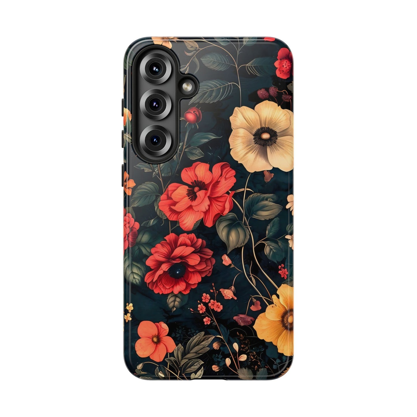 Floral Phone Case, Tough Cases, Flower Motif, Protective Cover, Gift for Her, Floral Design, Spring Accessory