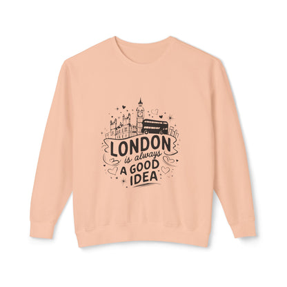 Unisex Lightweight Crewneck Sweatshirt -  London is always a Good Idea