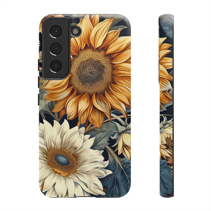 Floral Phone Case for Tough Cases, Sunflower Design, Nature Lover Gift, Birthday Present, Eco-Friendly Accessories, Summer Vibes