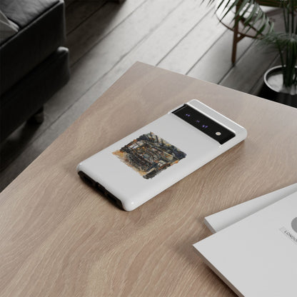 Stylish Tough Case for Phone - Cozy Cafe Artwork Design