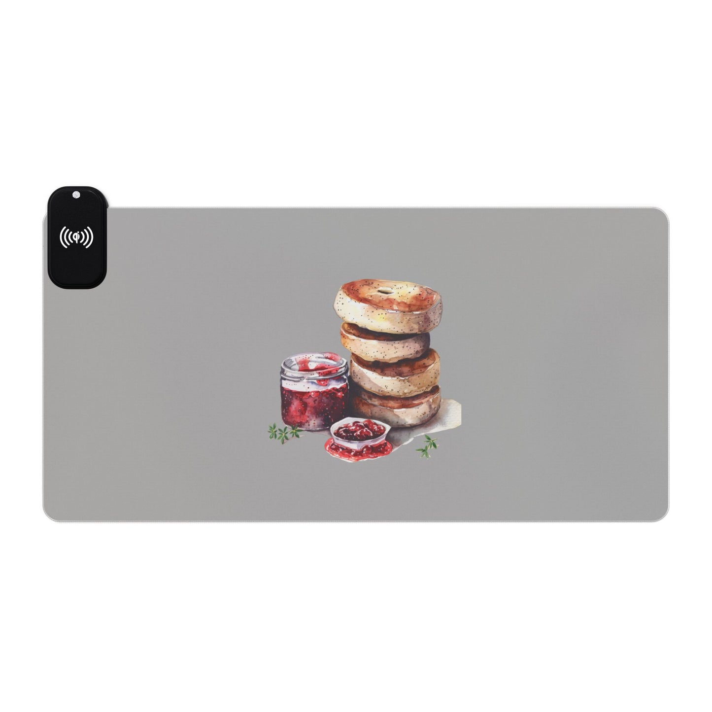 Scones & Jam – Classic English Treat - LED Gaming Mouse Pad with Wireless Charging - Stylish Desk Accessory for Gamers and Tech Lovers, Perfect for Birthdays, Holidays, Desk [...]