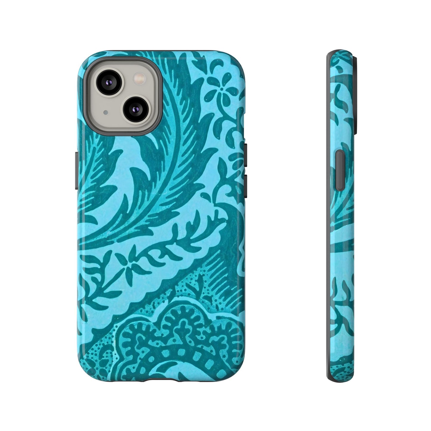 Protective Phone Case with Elegant Teal Design, Tough Cases, Floral Phone Cover, Stylish Smartphone Protection, Gifts for Her, Trendy [...]