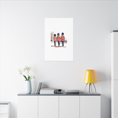 Royal Guards Canvas Print, British Wall Art, Home Decor, Unique Gift, London Culture