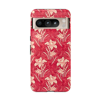 Floral Tough Phone Case - Durable, Stylish Accessory, Perfect Gift for Her, Floral Pattern, Customizable, Ideal for Daily Use