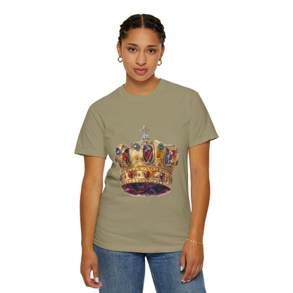 Unisex Garment-Dyed T-shirt - British Royal Crown Design - Iconic Symbol of Monarchy