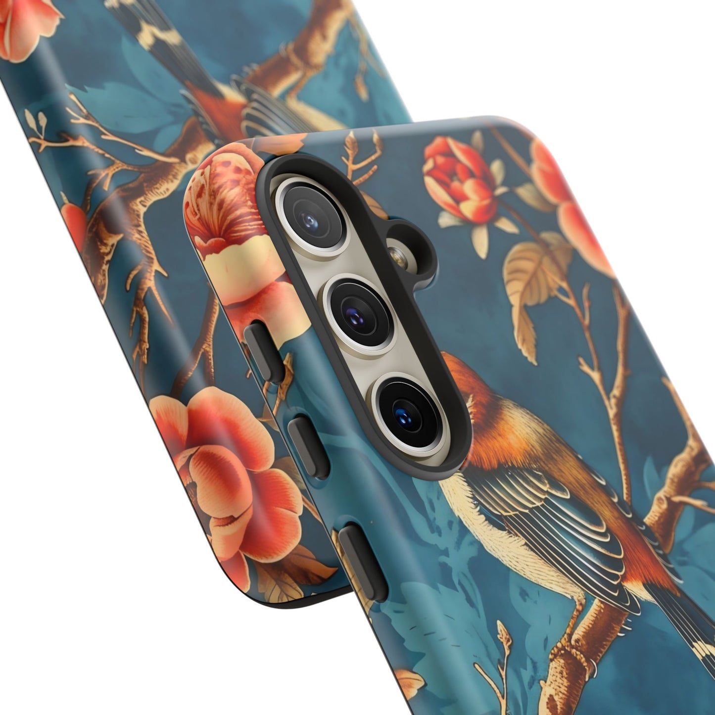 Bird & Floral Phone Case, Tough Cases for Nature Lovers, Gift for Her, Customizable Design, Vibrant Tech Accessories