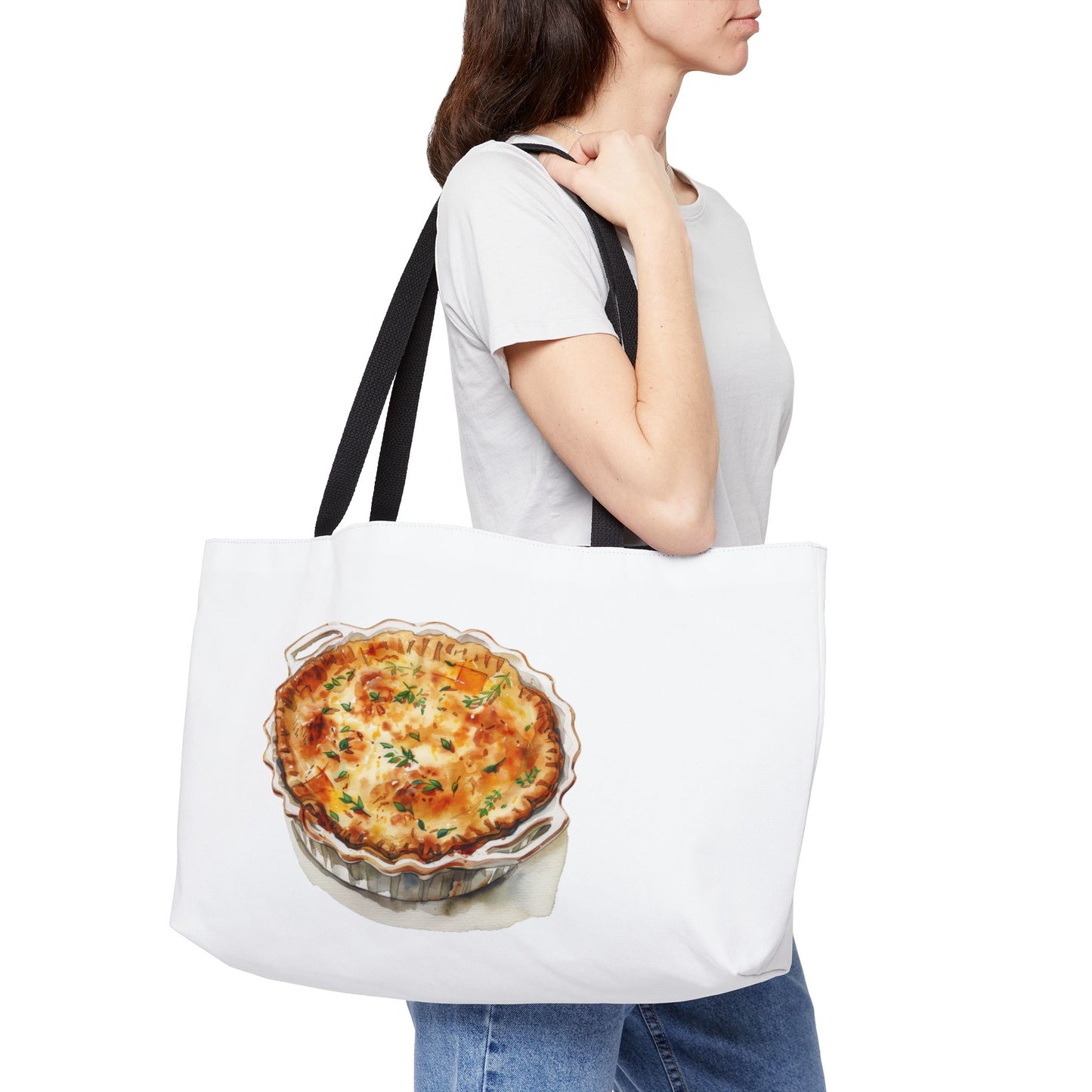 Delightful Quiche Weekender Tote Bag - Perfect for Picnics, Shopping, Beach Days, Travel, Culinary Lovers