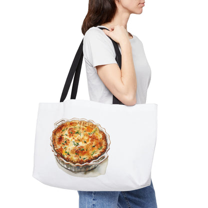 Delightful Quiche Weekender Tote Bag - Perfect for Picnics, Shopping, Beach Days, Travel, Culinary Lovers