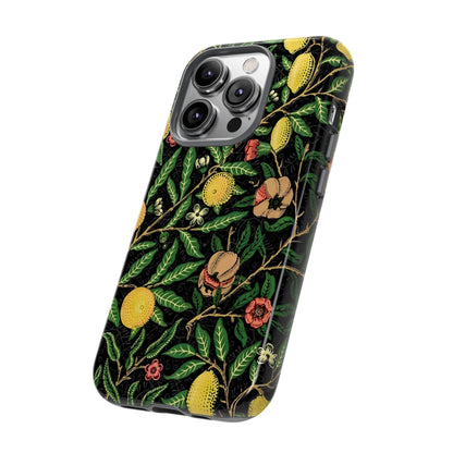 Tough Cases Phone Case, Floral Phone Cover, Tough Phone Protection, Gift for Plant Lovers, Black Background, Eco-Friendly Design