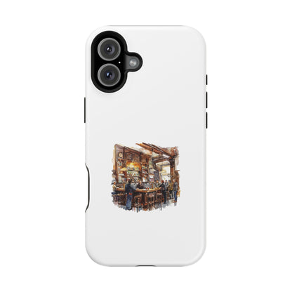 Artistic Magnetic Phone Case for Coffee Lovers, Cozy Café Vibe, Gift for Him or Her, Unique Custom Design, Holiday Present