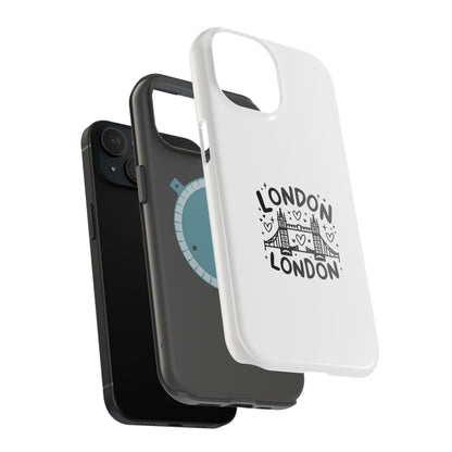 London-Themed Magnetic Phone Case, Cute Phone Cover, Trendy Gift for Travelers, City Lovers, Unique Accessory for iPhone