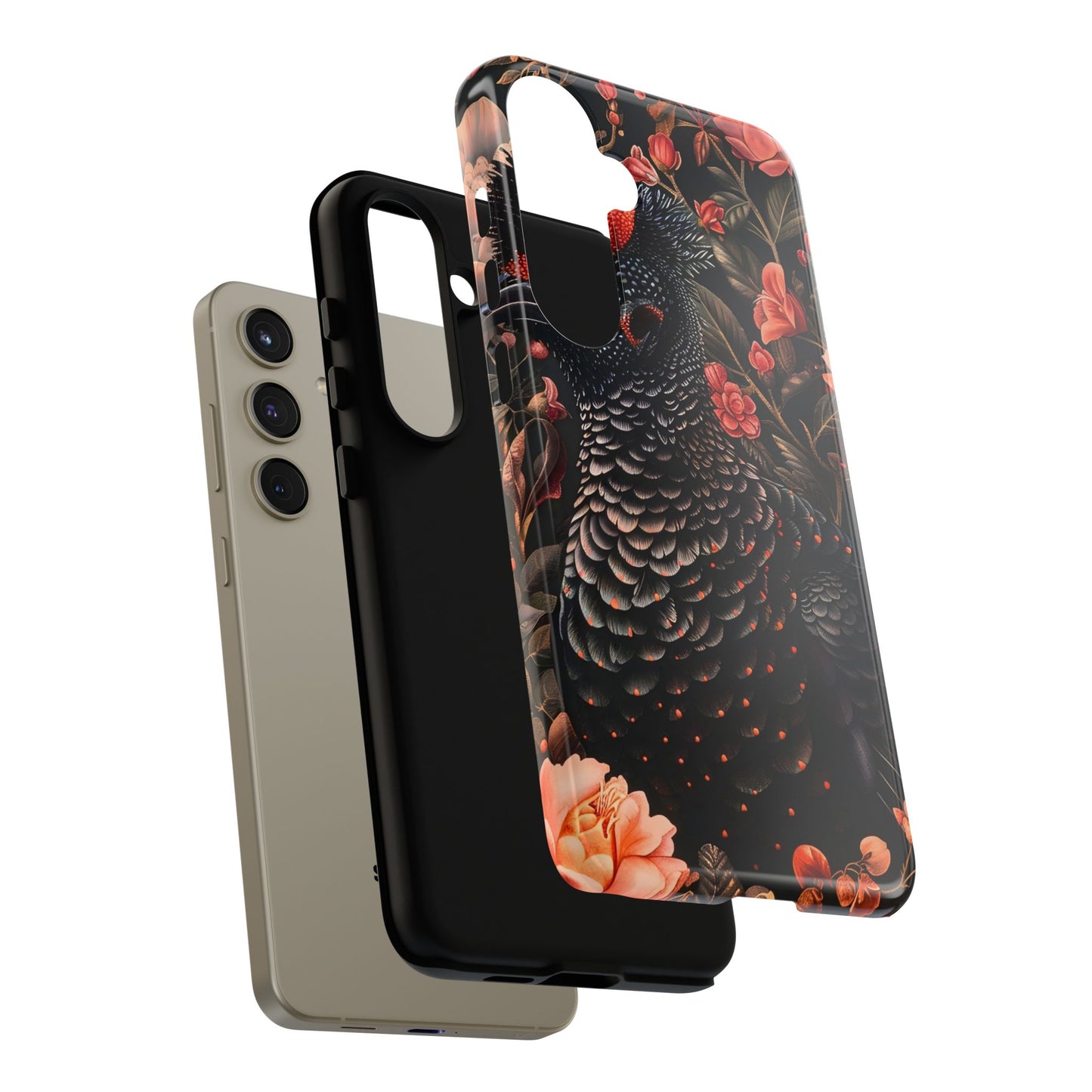 Tough Cases: Floral Design Phone Case, Stylish Protection for Your Phone, Unique Gift for Bird Lovers, Vibrant Floral Art, [...]