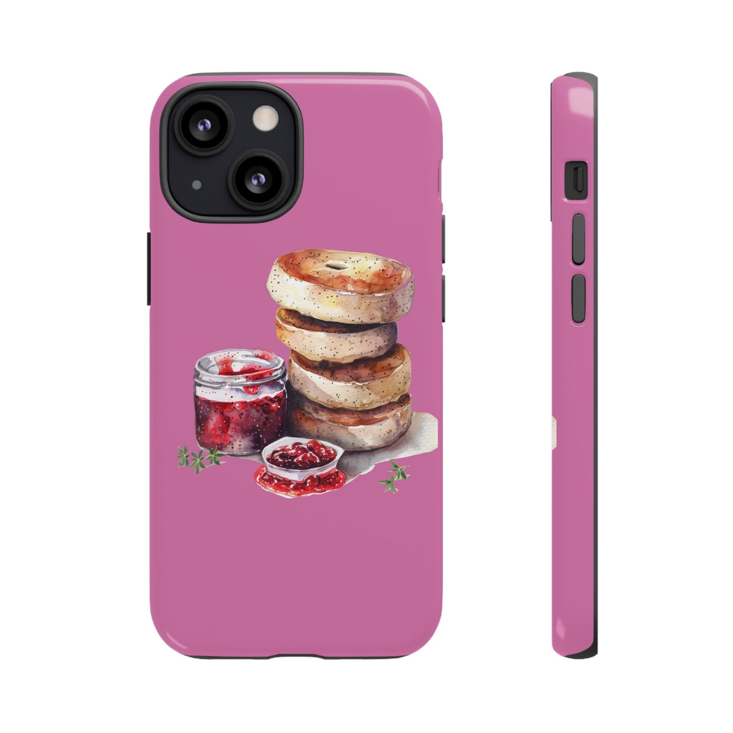 Cute Bagel Phone Case, Tough Cases for Food Lovers, Unique Gifts for Foodies, Phone Accessories for Breakfast Lovers, Fun and Stylish Cases
