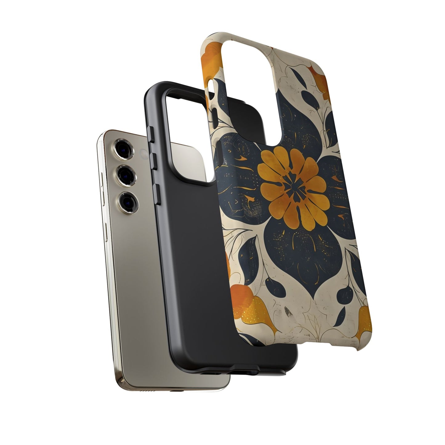 Floral Phone Case - Tough Cases, Botanical iPhone Cover, Vintage Flower Design, Durable Smartphone Protection, Unique Gift Idea