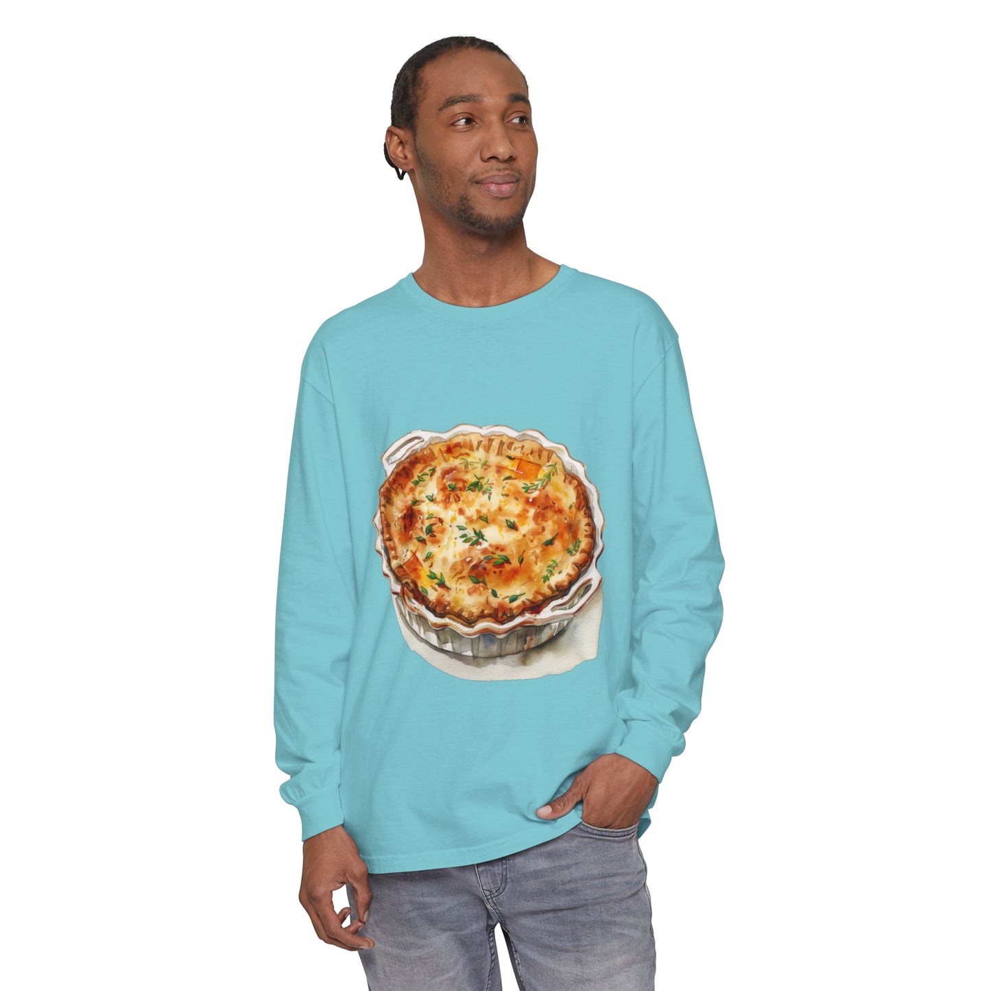 Unisex Garment-dyed Long Sleeve T-Shirt - British Yummiest Delights