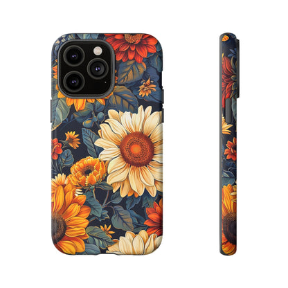 Floral Tough Phone Case | Sunflower Design, iPhone Cover, Protective Case, Gifts for Her, Floral Phone Accessory