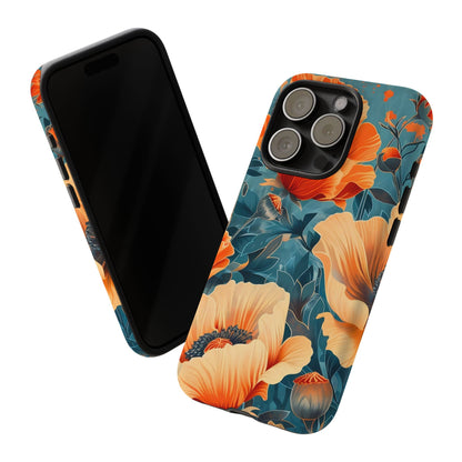 Floral Phone Case, Tough Cases for Protection and Style, Spring Aesthetic, Gift for Her, Phone Accessory for Nature Lovers