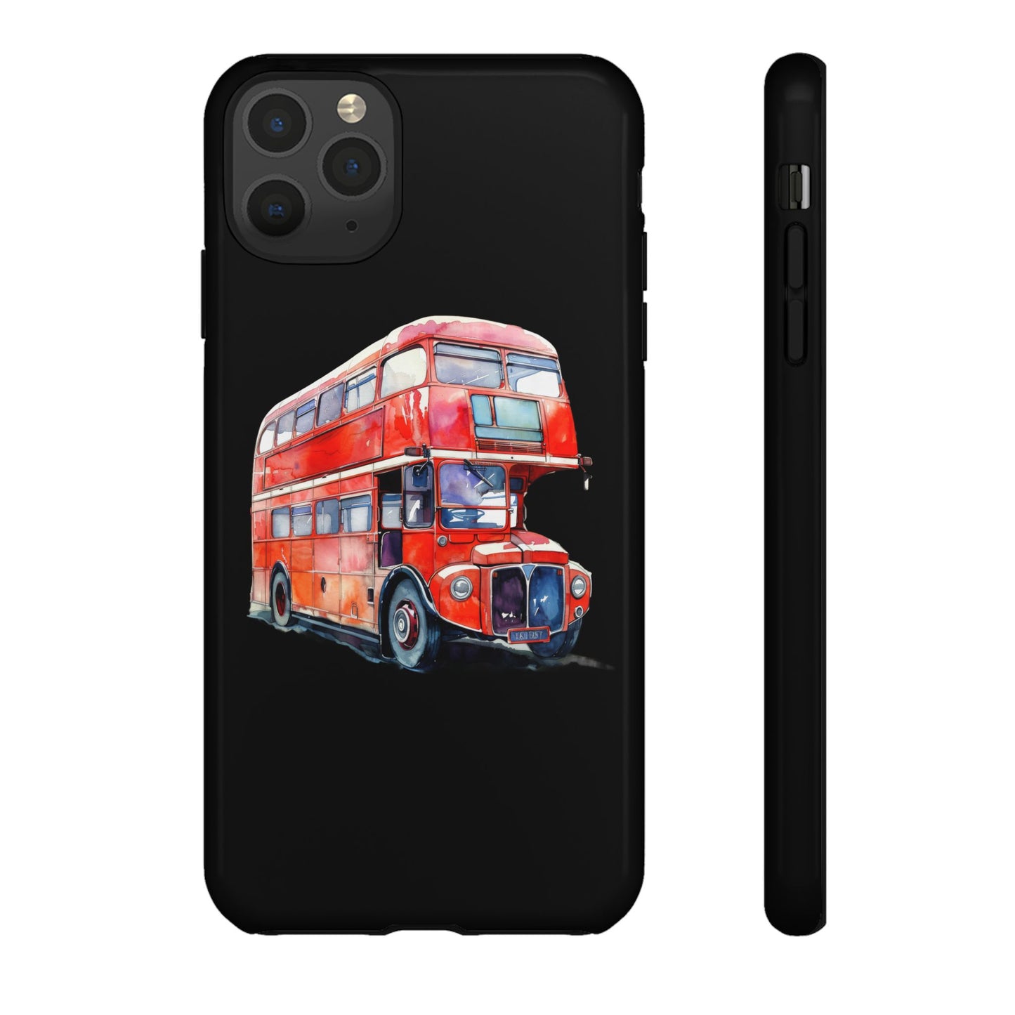 London Bus Phone Case, Tough iPhone Cover, Unique Gift for Travelers, Vintage Style Accessories, Holiday Present Idea