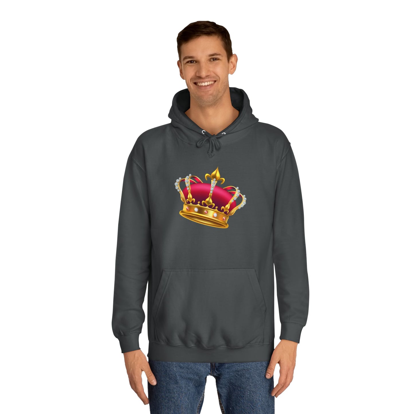 Unisex College Hoodie - British Royal Crown Design