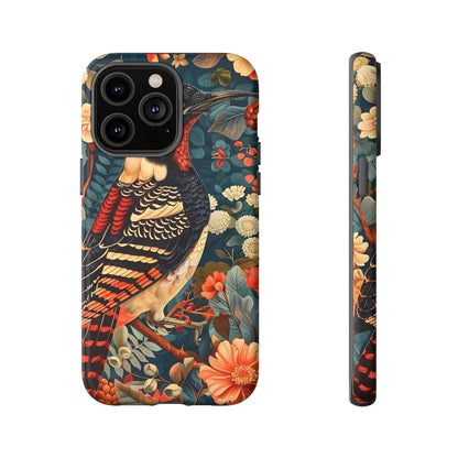 Nature-Inspired Phone Case with Floral Art, Tough Phone Cover, Protective Case, Gift for Nature Lovers, Unique Phone Accessory