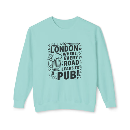 Unisex Lightweight Crewneck Sweatshirt - London's Aesthetic Roads