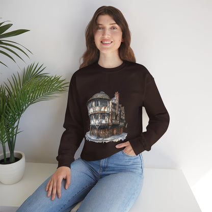 Unisex Heavy Blend™ Crewneck Sweatshirt - Home Away from Home - British Pub Atmosphere