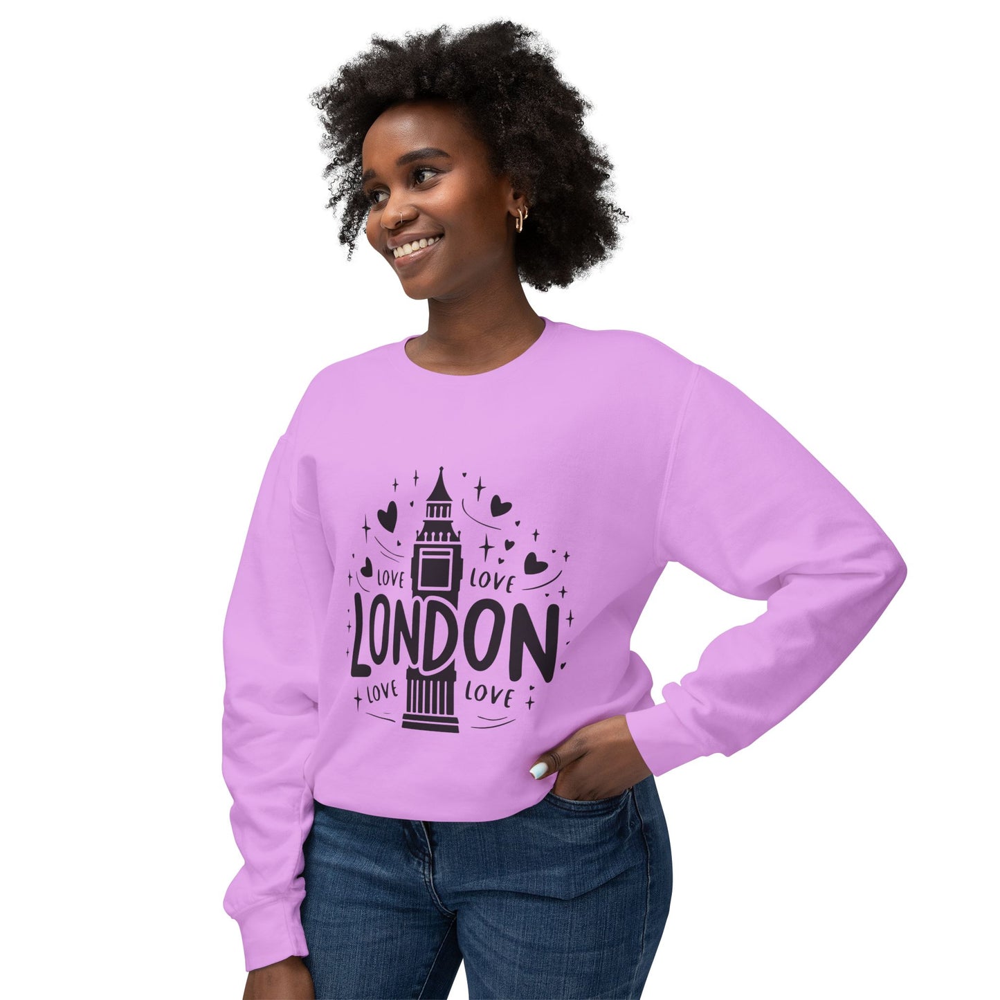 Unisex Lightweight Crewneck Sweatshirt - Lovely London