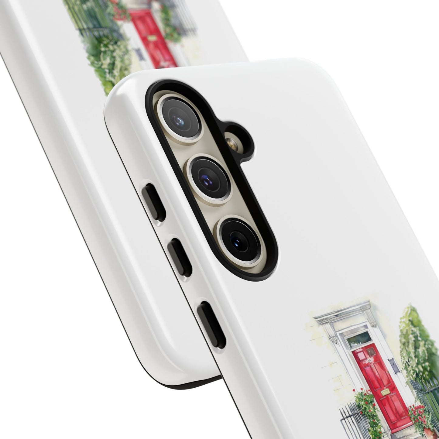Artistic Phone Case - Charming Red Door Design for Stylish Protection