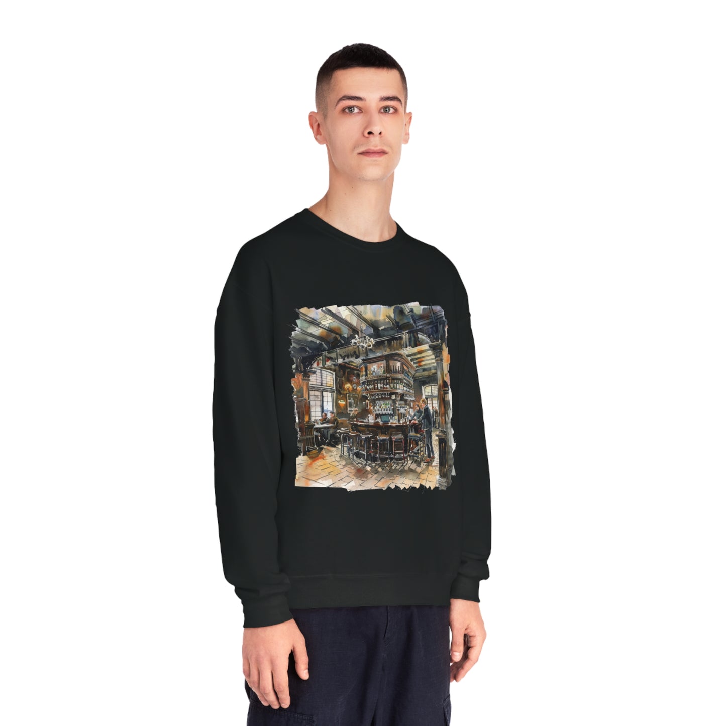 Unisex NuBlend® Crewneck Sweatshirt - Cozy British Pub