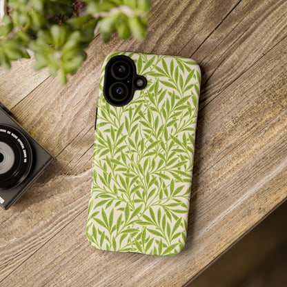 Green Leaf iPhone Case, Tough Cases, Botanical Phone Protection, Eco-Friendly Cover, Nature Lover Gift, Trendy Cell Phone Accessory