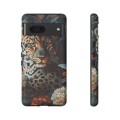 Wildlife Phone Case with Leopard Design | Tough Cases, Animal Prints, Floral Phone Cover, Gift for Nature Lovers, Unique Phone Accessories