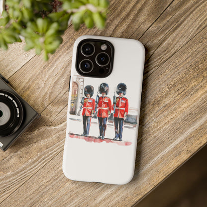 Phone Case with Royal Guard Design, Unique Cell Cover, London Souvenir, Tough Phone Case, Gift for Travelers, Stylish Street Photography