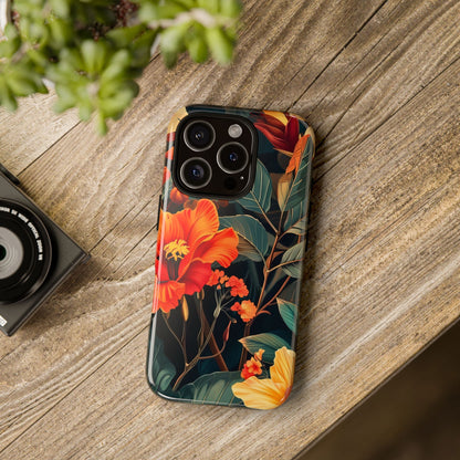 Tough Floral Phone Case | Tropical Vibe, Gift for Nature Lovers, Summer Beach Accessory, Floral Pattern, Trendy Phone Accessories