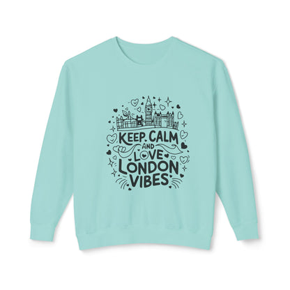 Unisex Lightweight Crewneck Sweatshirt - Keep calm and love london Vibes