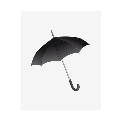 Minimalist Umbrella Wall Art, Chic Home Decor Print, Stylish Poster, Rental Friendly Artwork, Black Umbrella Decor