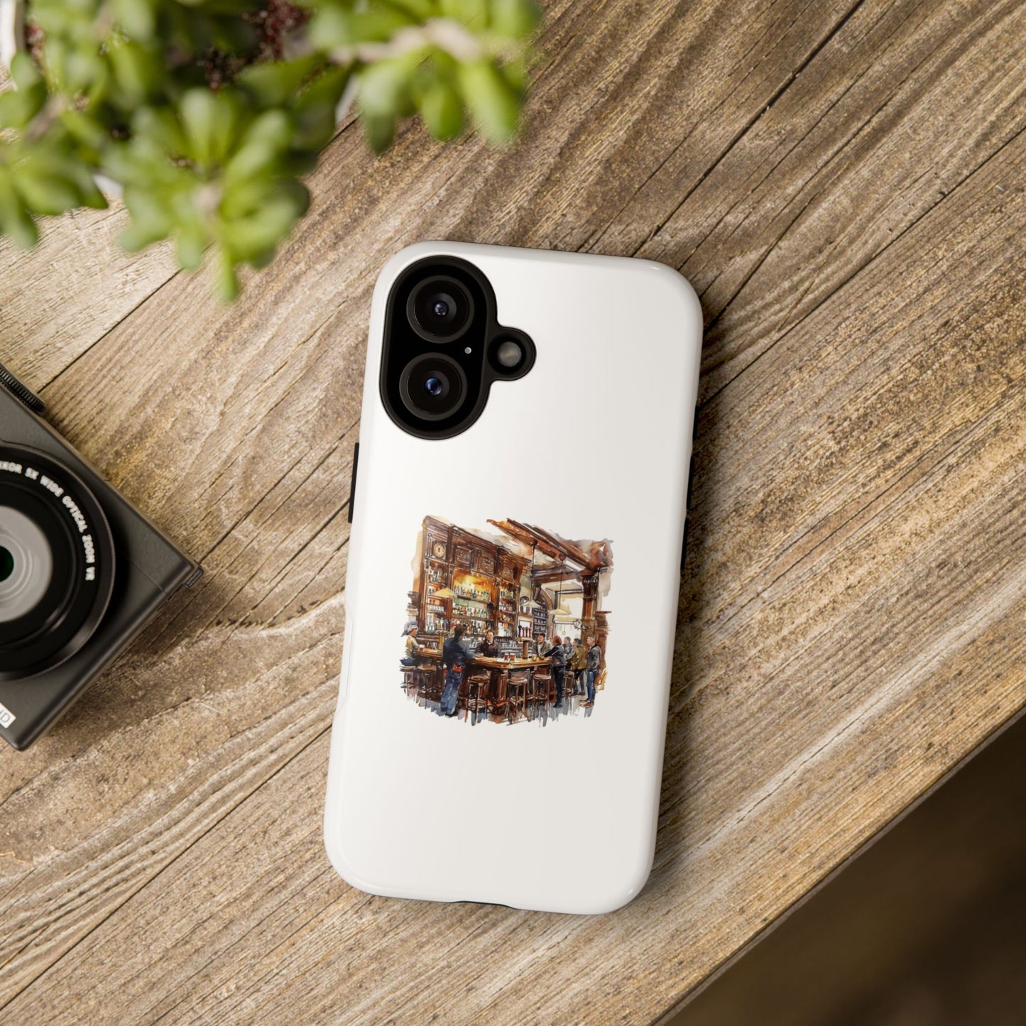Artistic Phone Case - Cozy Pub Design
