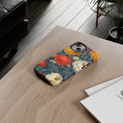 Floral Tough Case for Phones | Durable Floral Phone Cover, Boho Chic, Unique Gift for Her, Phone Protection, Flower Design