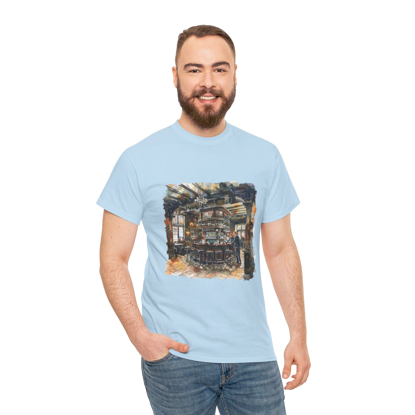 The Heart of British Culture and Iconic Landmarks Aesthetic Unisex Heavy Cotton T-Shirt