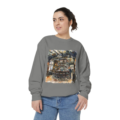 Unisex Garment-Dyed Sweatshirt - The Cozy British Pub