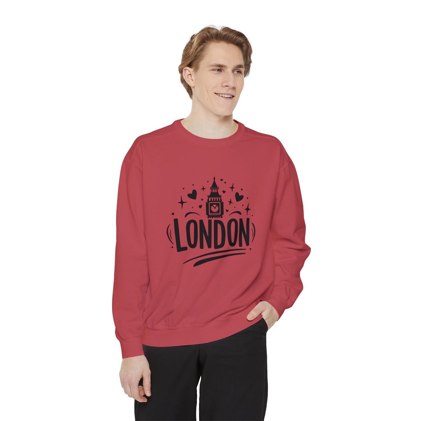 Unisex Garment-Dyed Sweatshirt Trendy - Love London