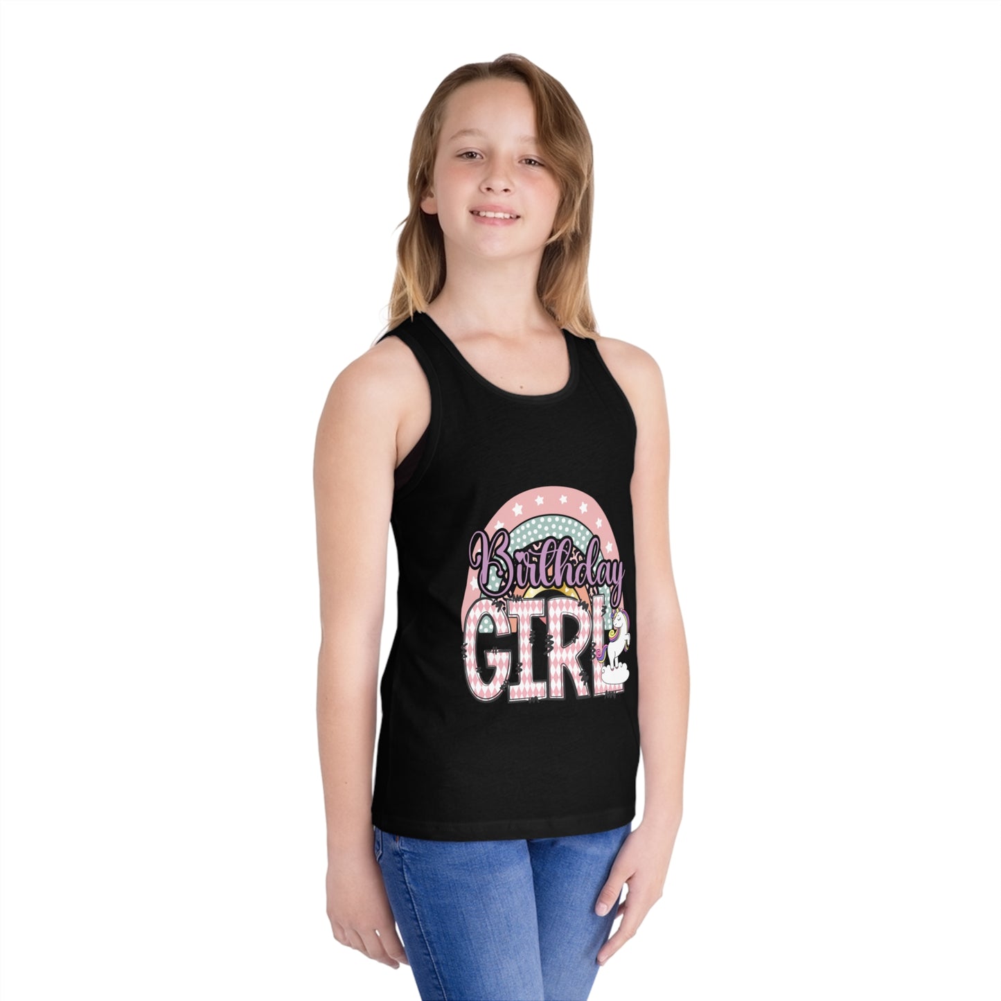 Birthday Girl Jersey Tank Top for Kids - Celebrate in Style
