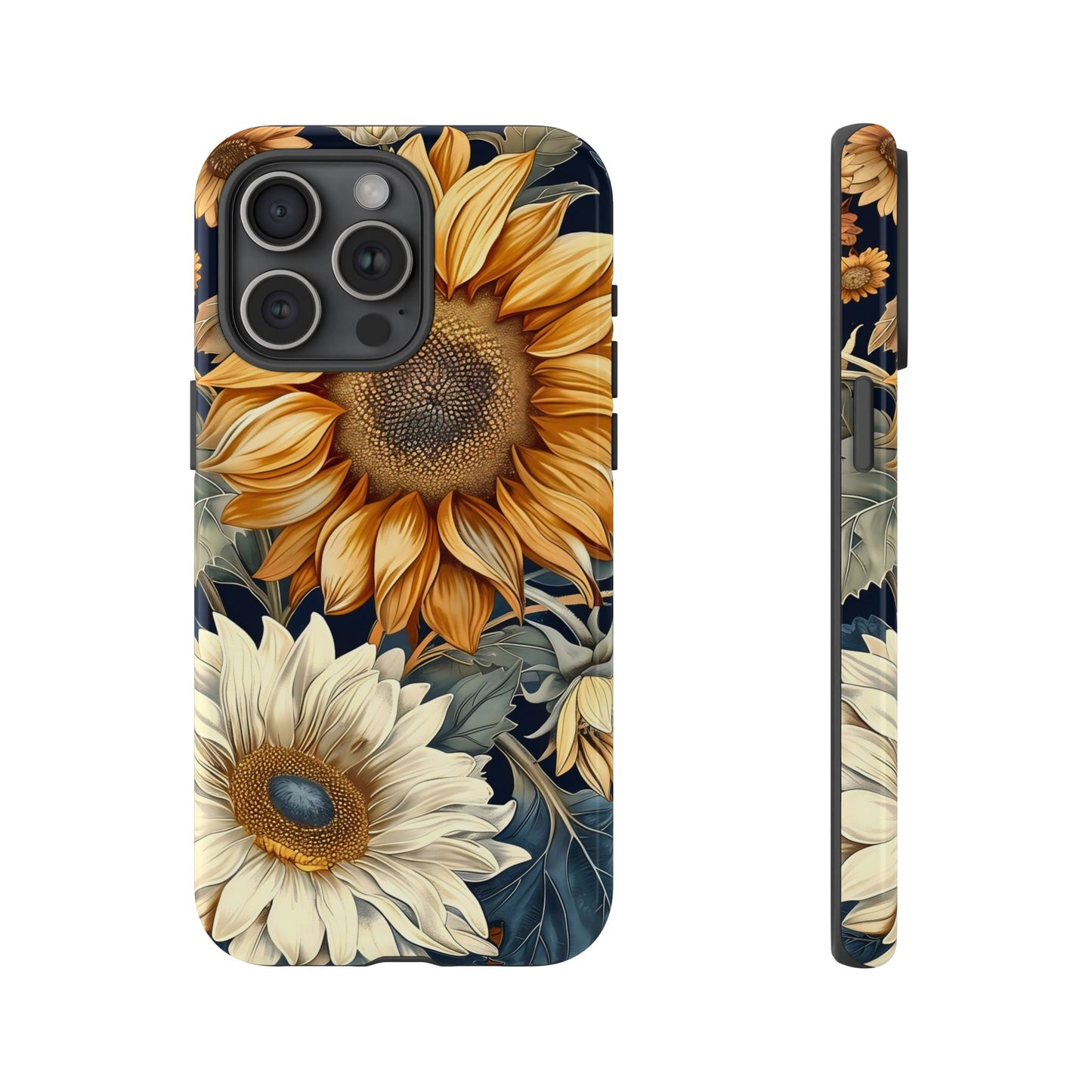Floral Phone Case for Tough Cases, Sunflower Design, Nature Lover Gift, Birthday Present, Eco-Friendly Accessories, Summer Vibes