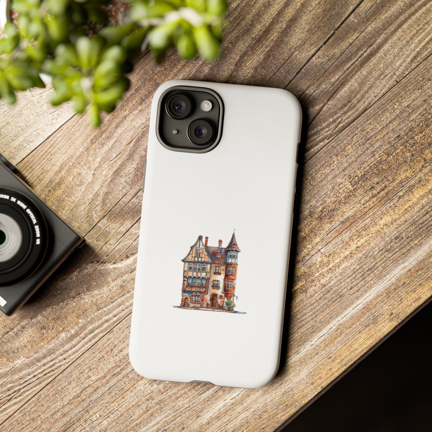 Artistic Phone Case with Vintage House Design