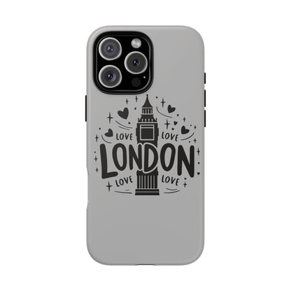 London Love Phone Case, Tough Cases, Stylish Phone Accessories, Unique Gift for Travelers, London Souvenir, Love Design