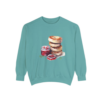 Unisex Garment-Dyed Sweatshirt - British Food Traditional Dishes and Culinary Delights