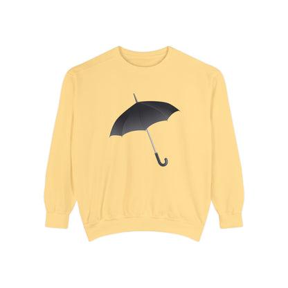 Unisex Garment-Dyed Sweatshirt Elegant - Regal Royal Umbrella