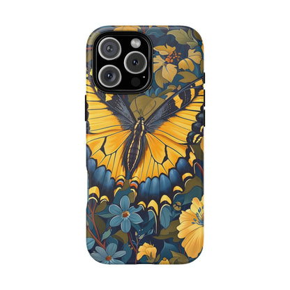 Colorful Butterfly Phone Case, Floral Design, Tough Cases, Protective Cover, Gifts for Nature Lovers, Birthday Present