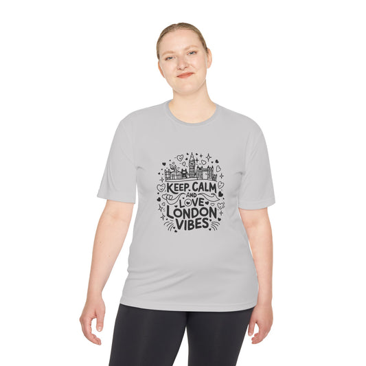 Unisex Moisture Wicking Tee - Keep calm and love London vibes